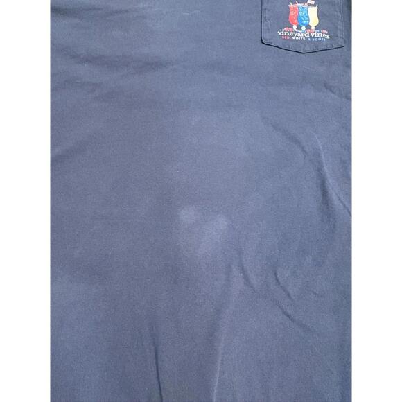 Vineyard Vines Long Sleeve Shirt Men’s XL Navy Red, White & Booze Patriotic Tee - Picture 5 of 8